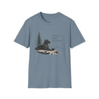 Coffee, Dogs, Outside T‑Shirt — Outdoor Labrador Camping Tee