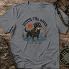 Dog T-Shirt — "Fetch the River" Labrador Graphic Tee