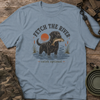 Dog T-Shirt — "Fetch the River" Labrador Graphic Tee