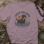 Dog T-Shirt — "Fetch the River" Labrador Graphic Tee
