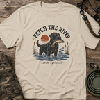 Dog T-Shirt — "Fetch the River" Labrador Graphic Tee