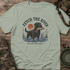 Dog T-Shirt — "Fetch the River" Labrador Graphic Tee