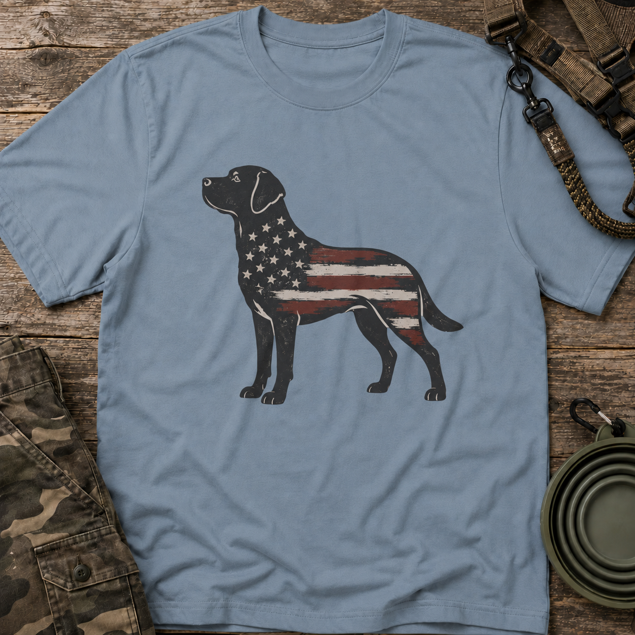 American Flag Labrador T-Shirt