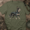 Australian Cattle Dog Graphic T‑Shirt — Vintage Dog Illustration Tee