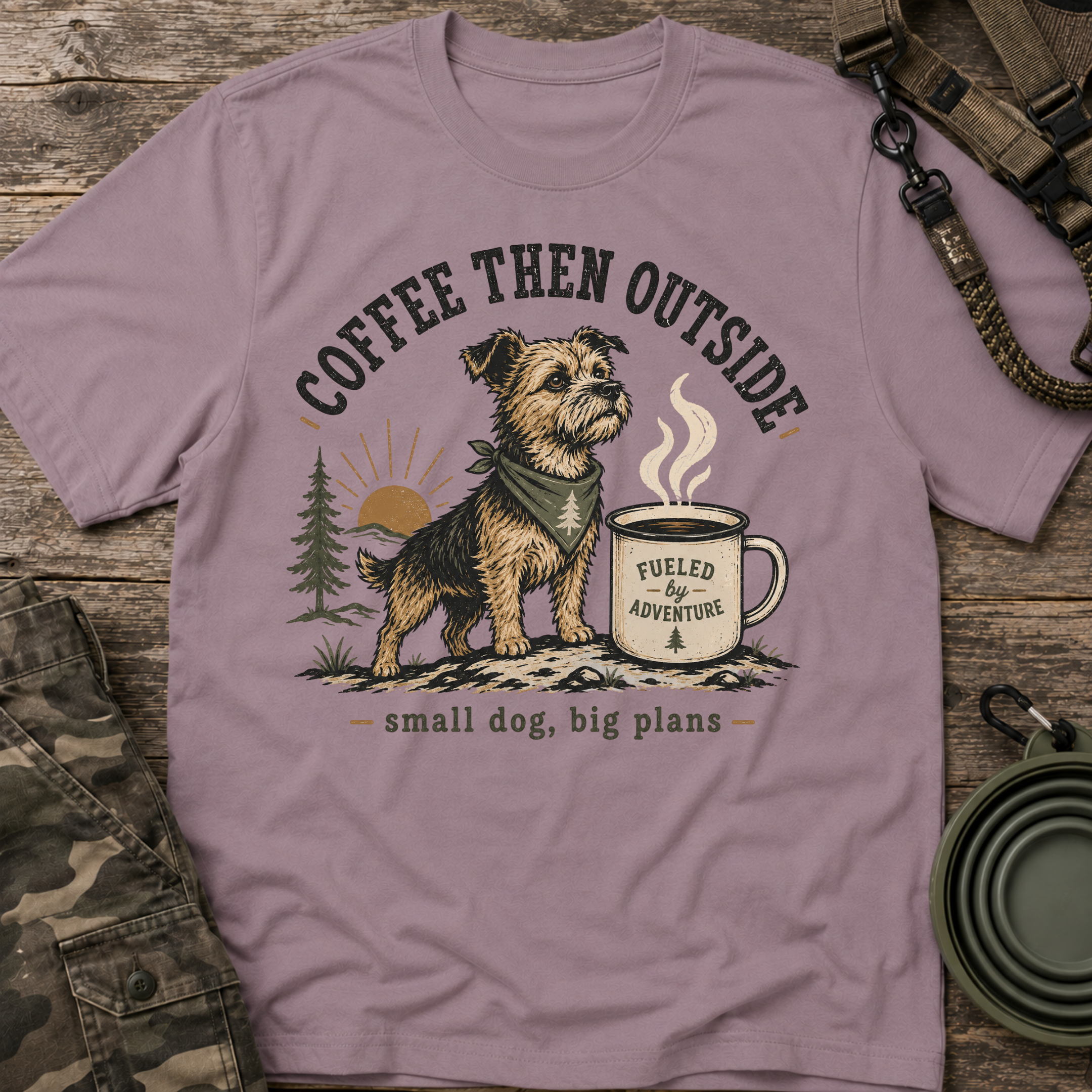 Coffee Then Outside - Small Dog Big Plans
