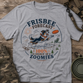 Frisbee Forecast T-Shirt — 100% Chance of Zoomies Dog Graphic Tee
