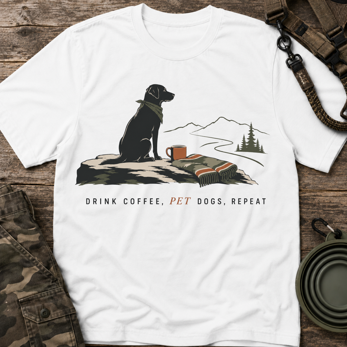 Drink Coffee Pet Dogs Repeat
