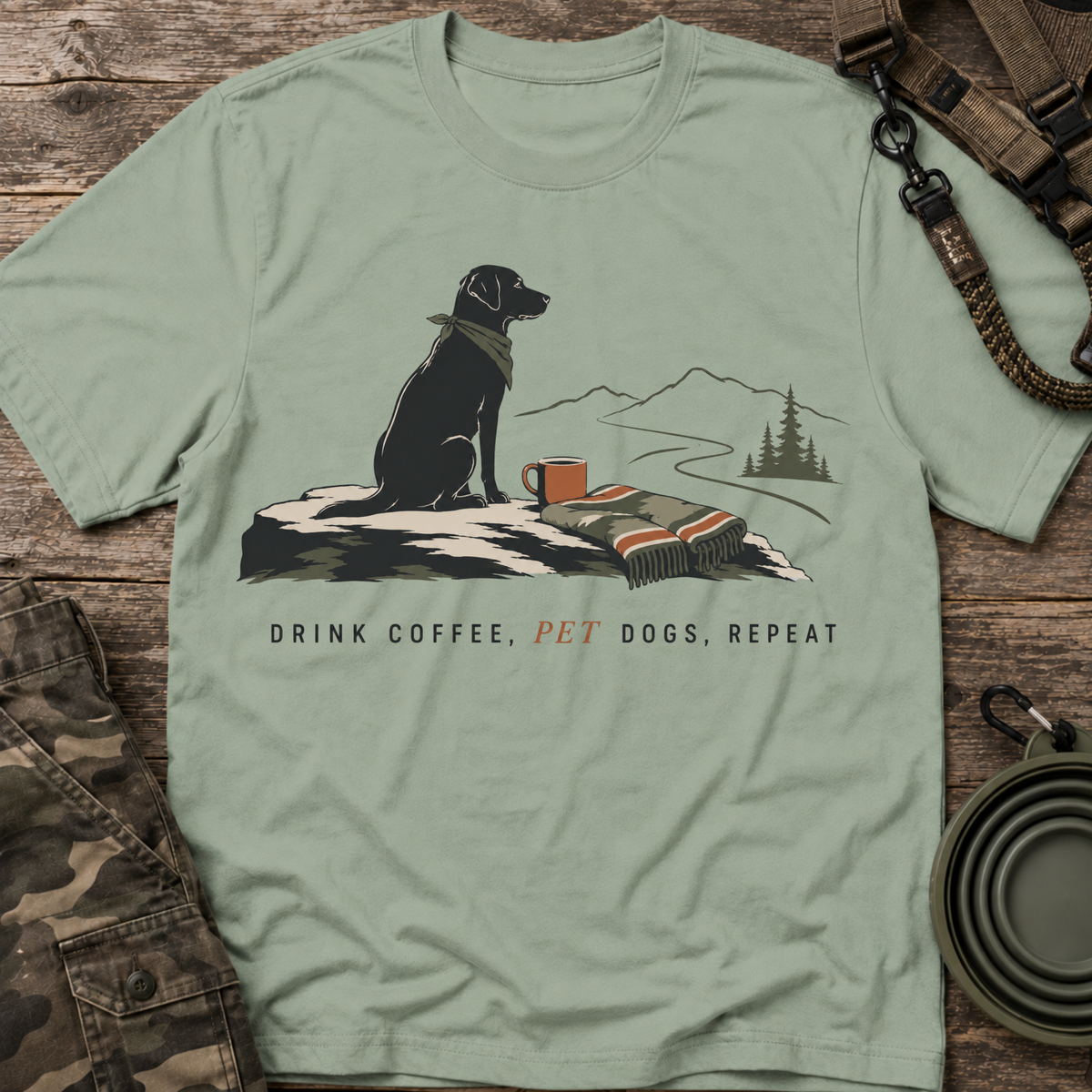Drink Coffee Pet Dogs Repeat