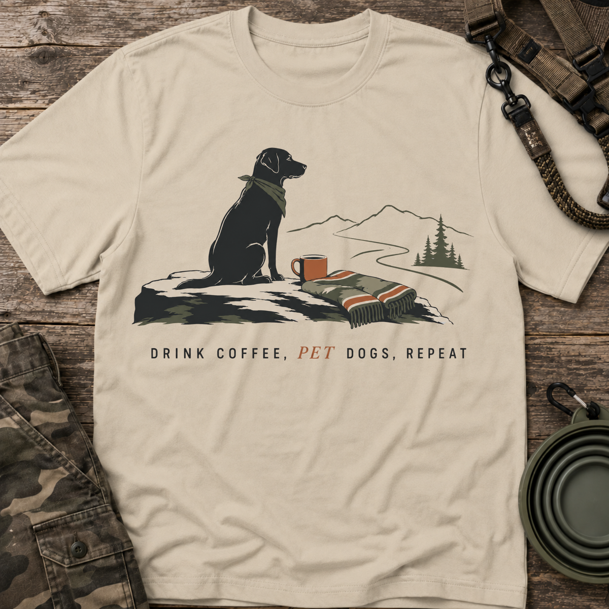 Drink Coffee Pet Dogs Repeat