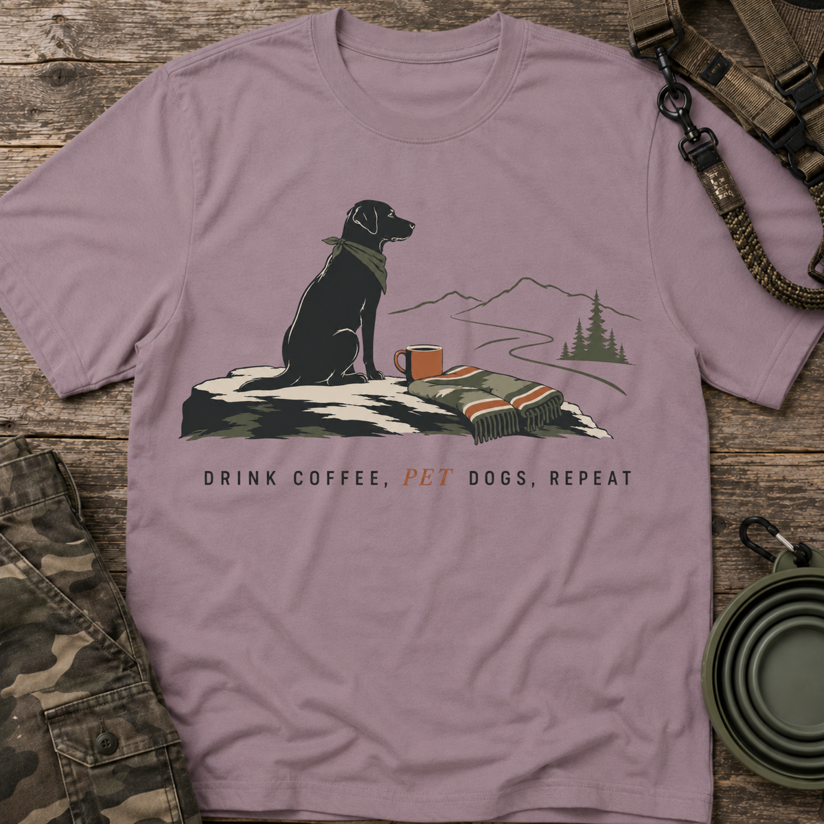 Drink Coffee Pet Dogs Repeat