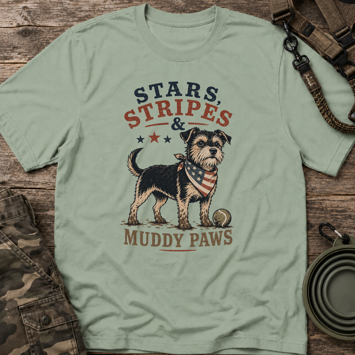Stars, Stripes & Muddy Paws