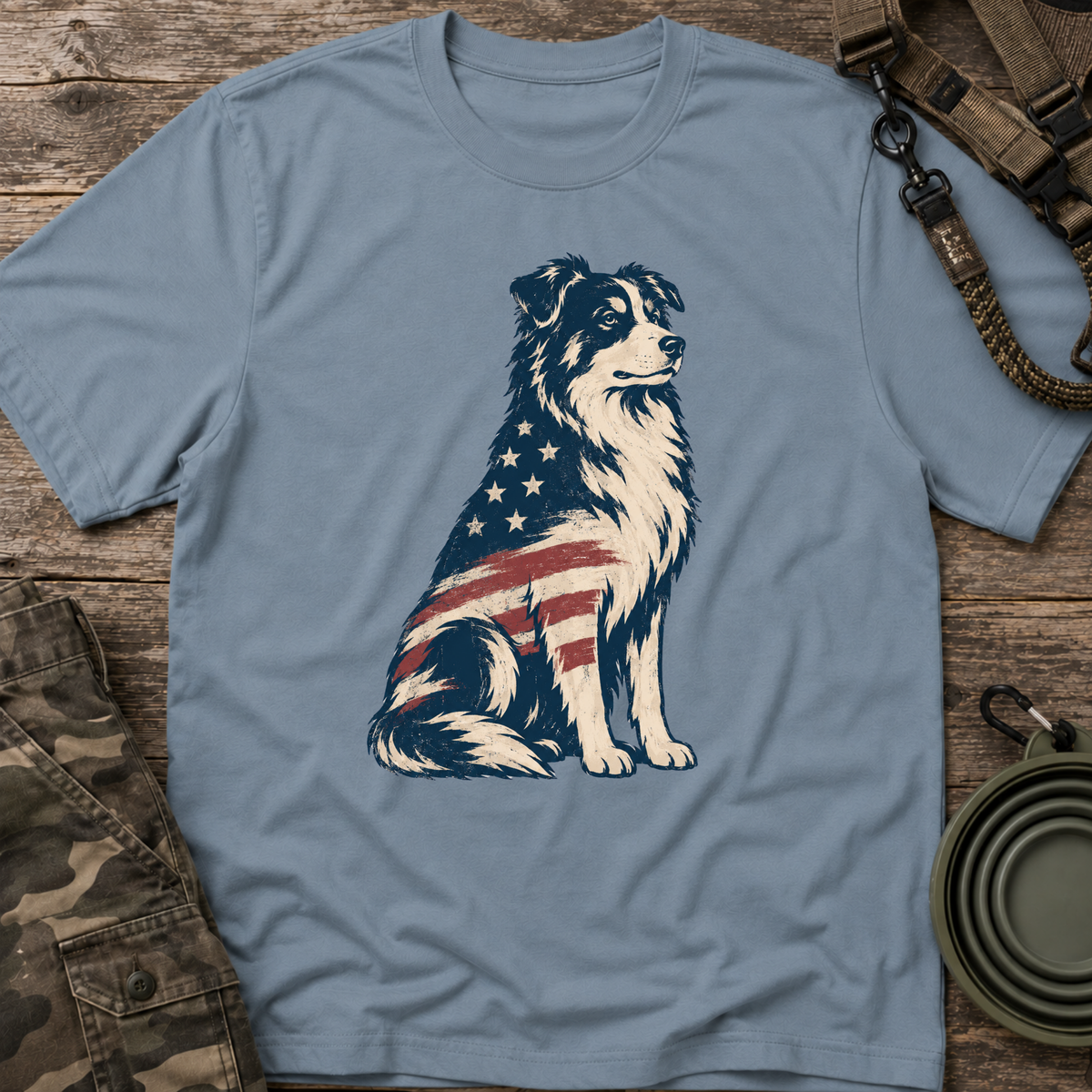 Patriotic Australian Shepherd