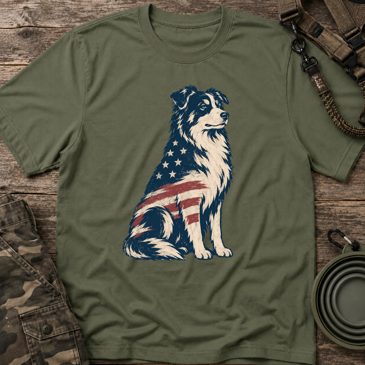 Patriotic Australian Shepherd