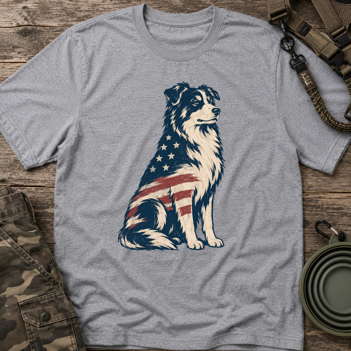 Patriotic Australian Shepherd