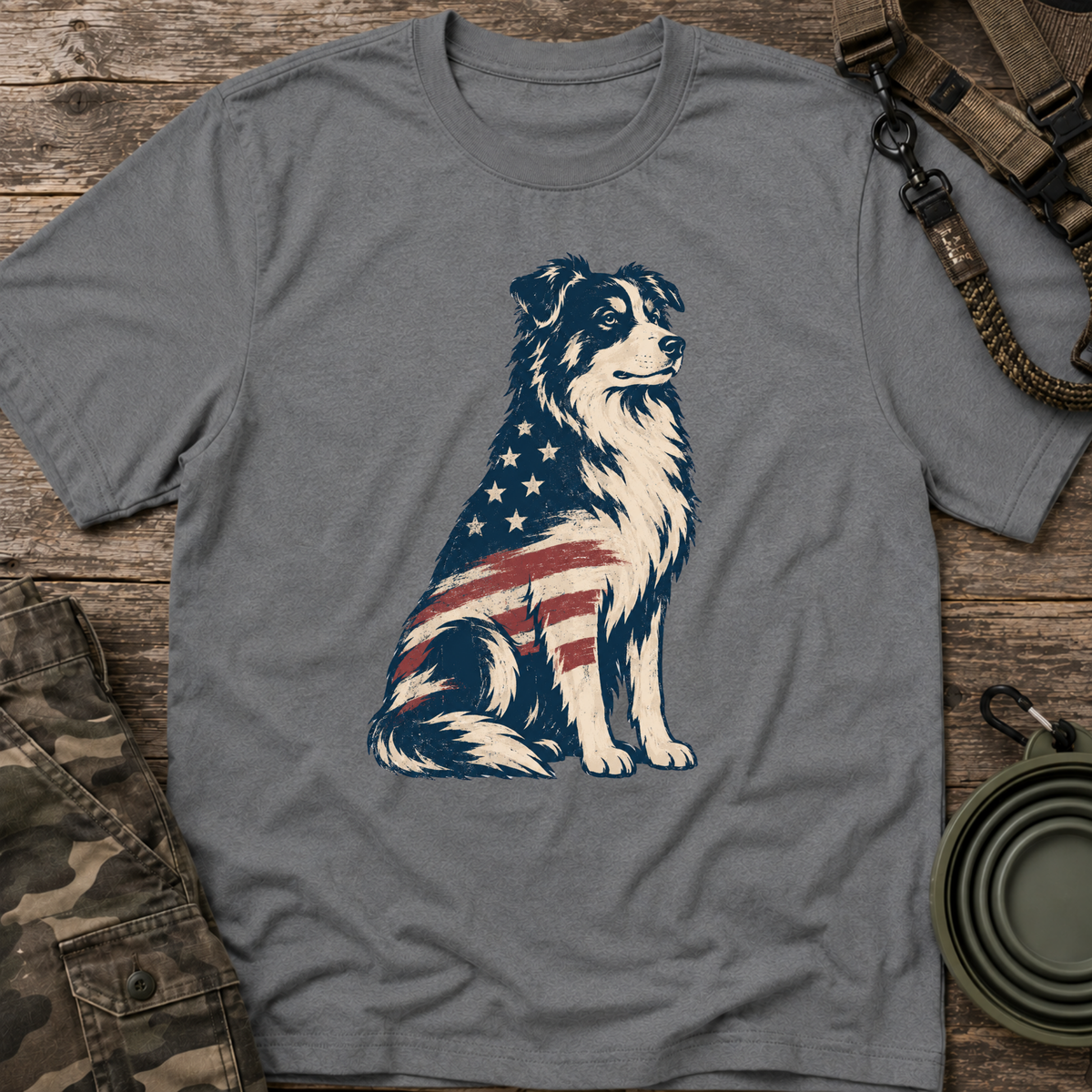 Patriotic Australian Shepherd