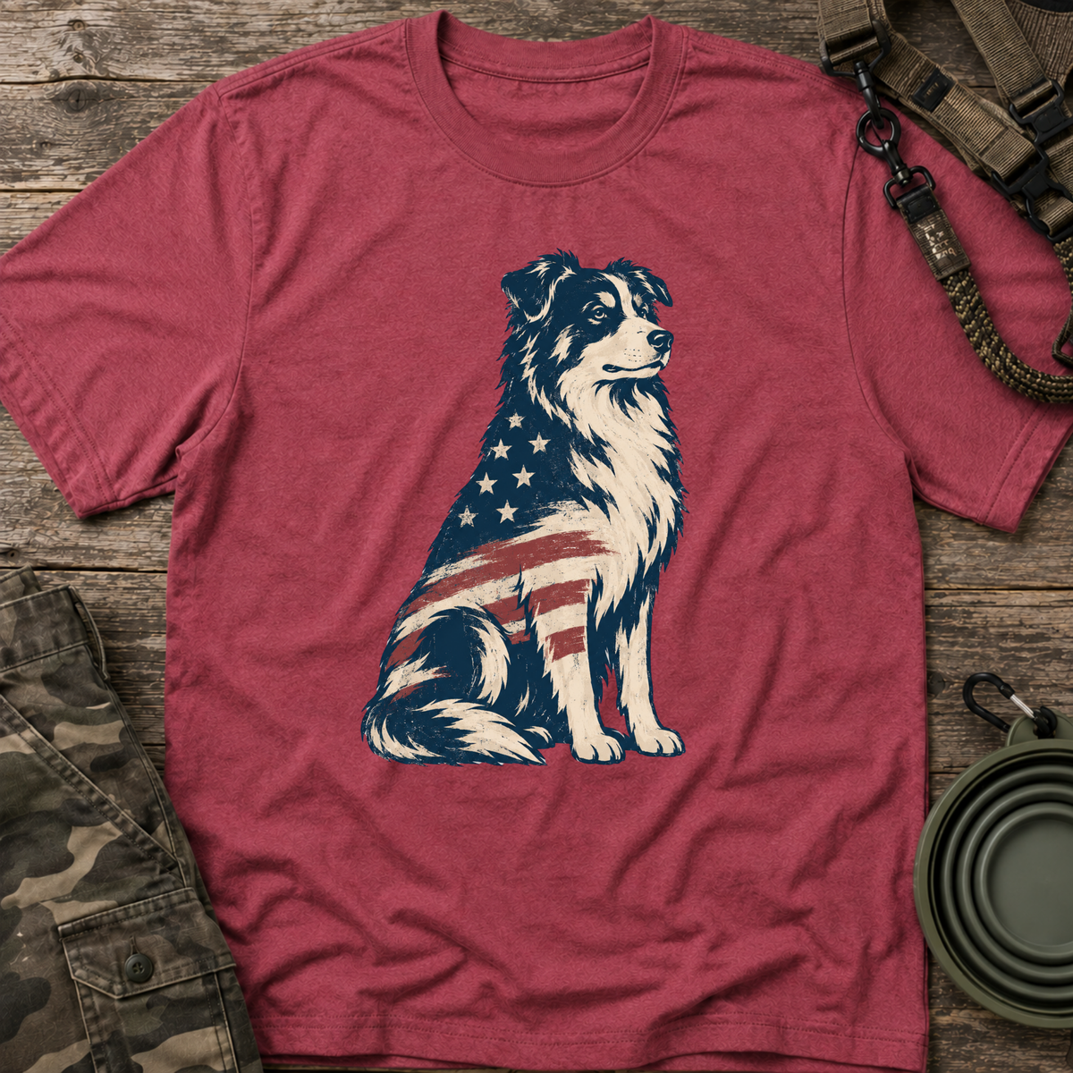Patriotic Australian Shepherd