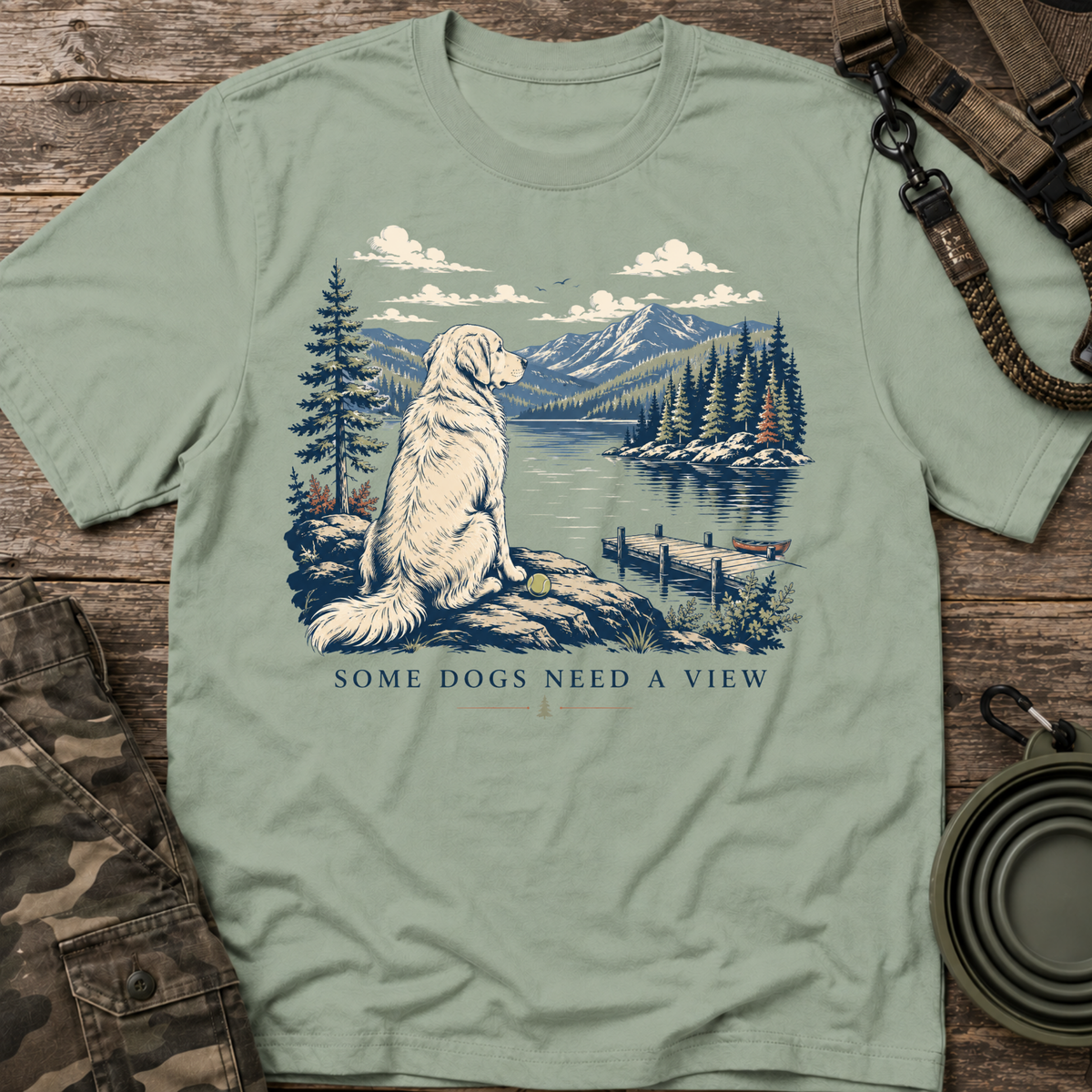 Golden Retriever Mountain Lake