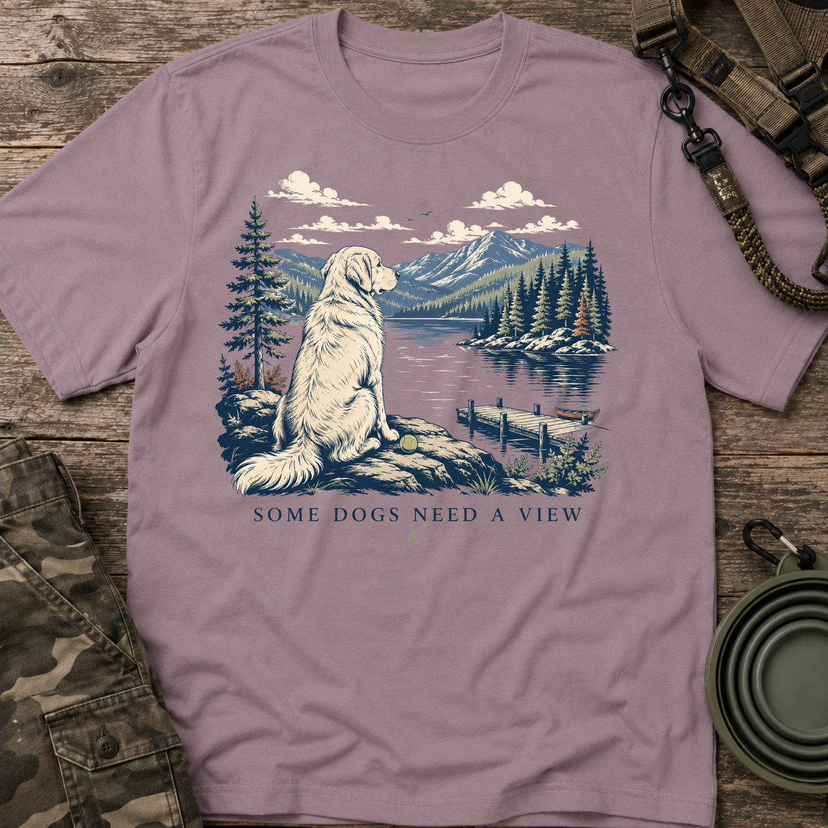 Golden Retriever Mountain Lake