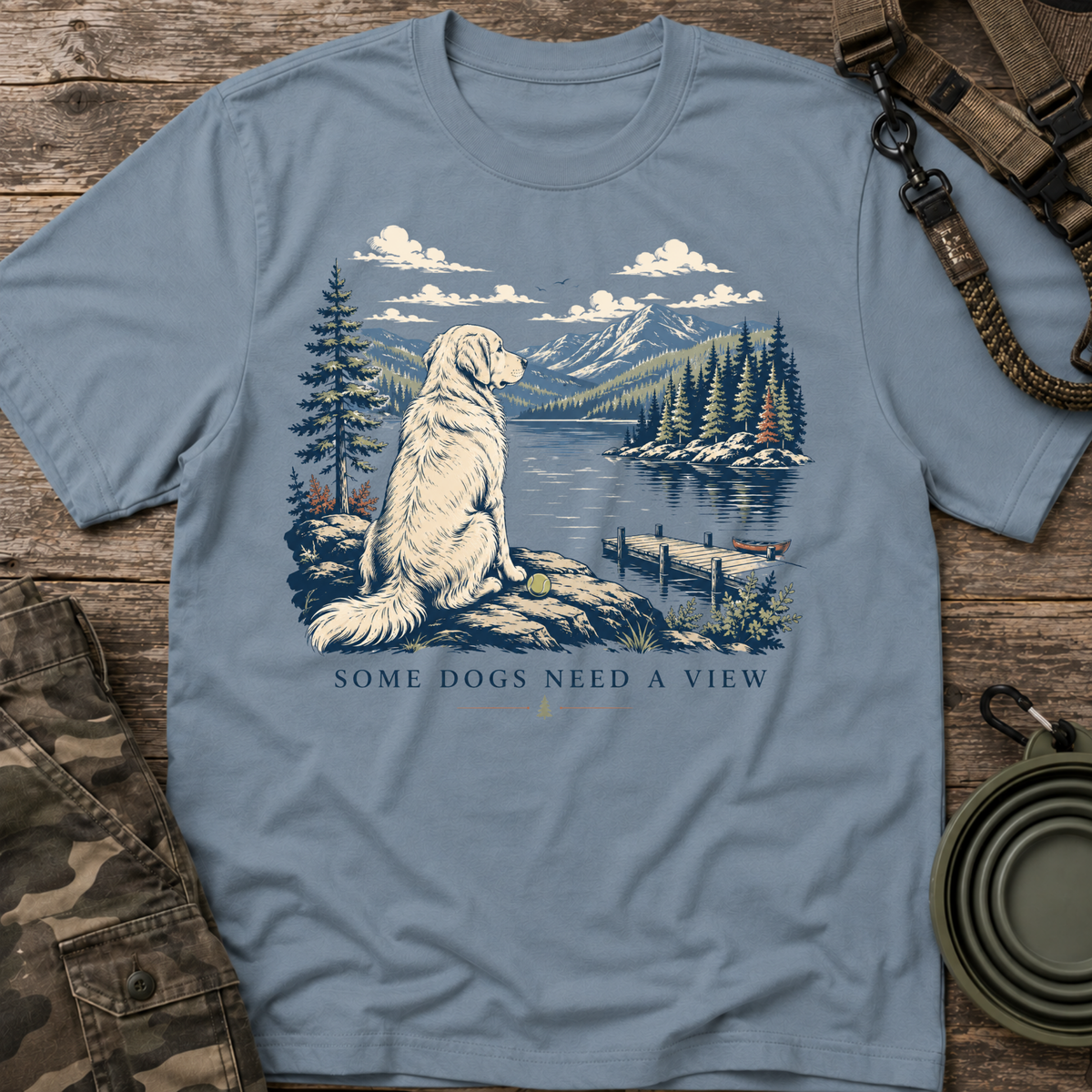Golden Retriever Mountain Lake