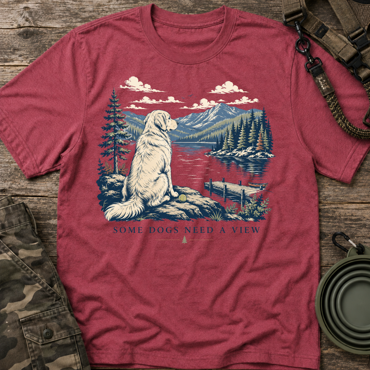 Golden Retriever Mountain Lake