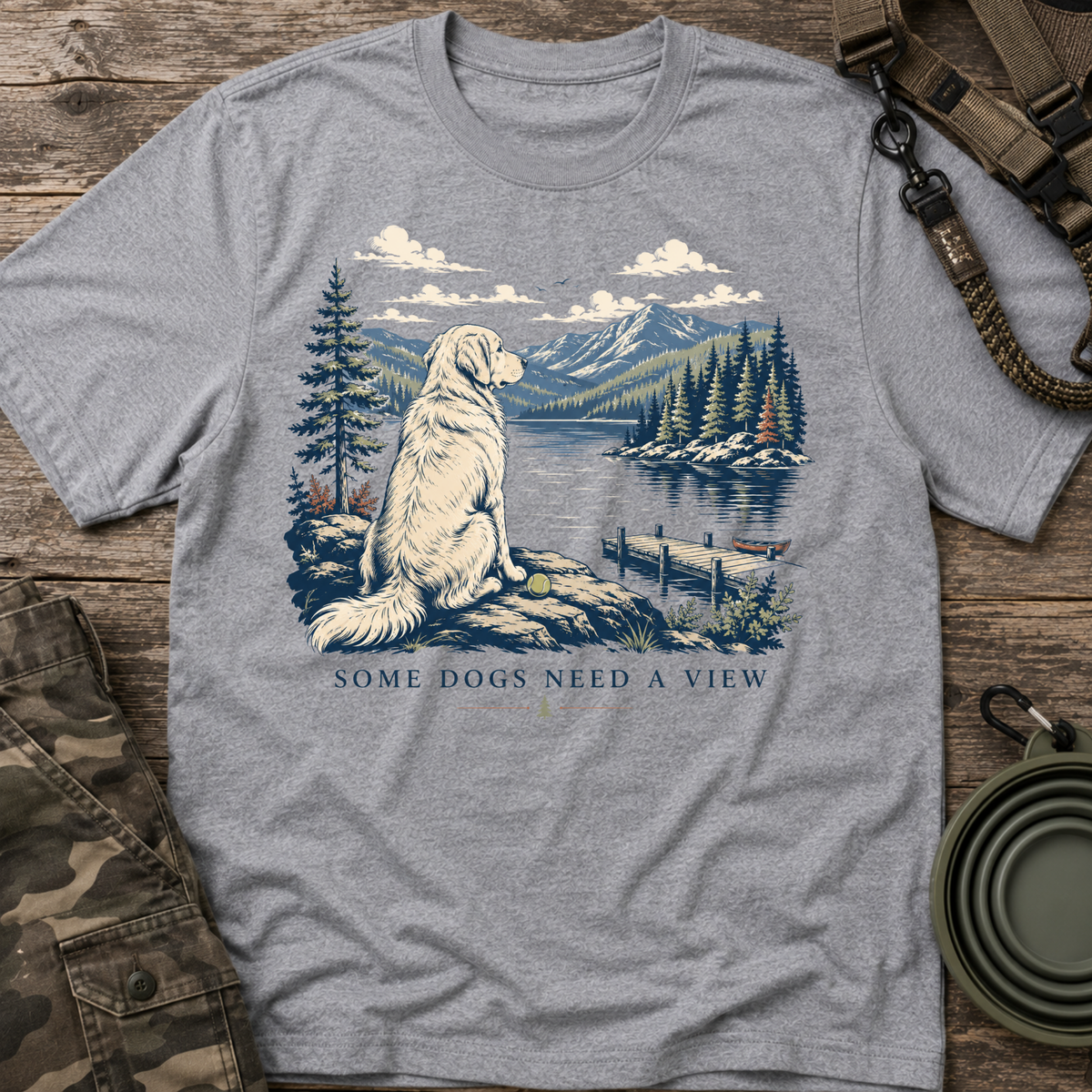 Golden Retriever Mountain Lake