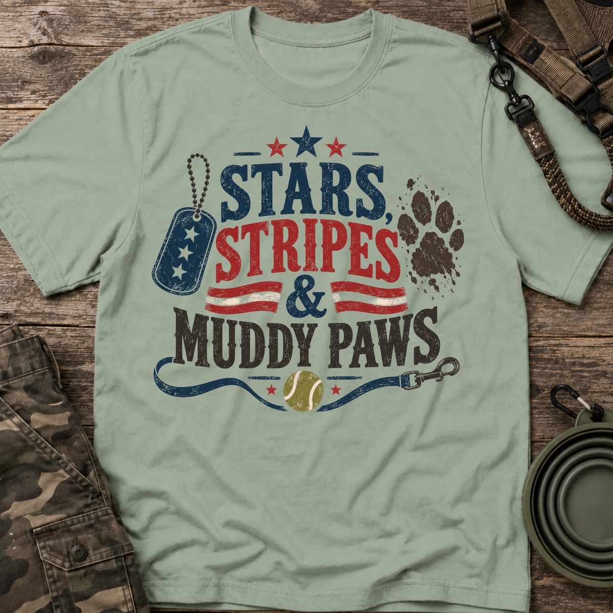 Stars, Stripes & Muddy Paws