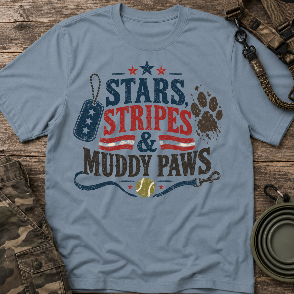 Stars, Stripes & Muddy Paws