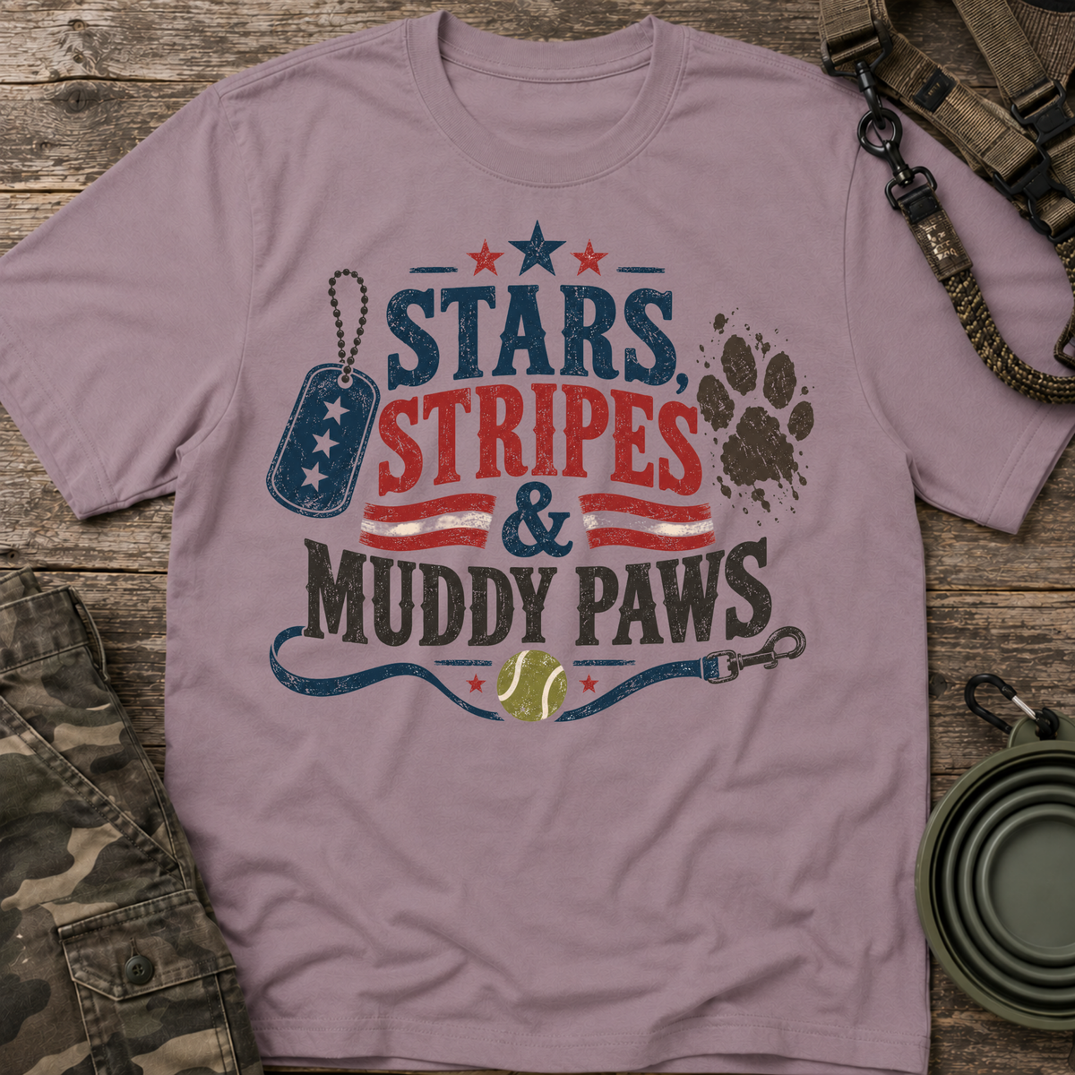 Stars, Stripes & Muddy Paws