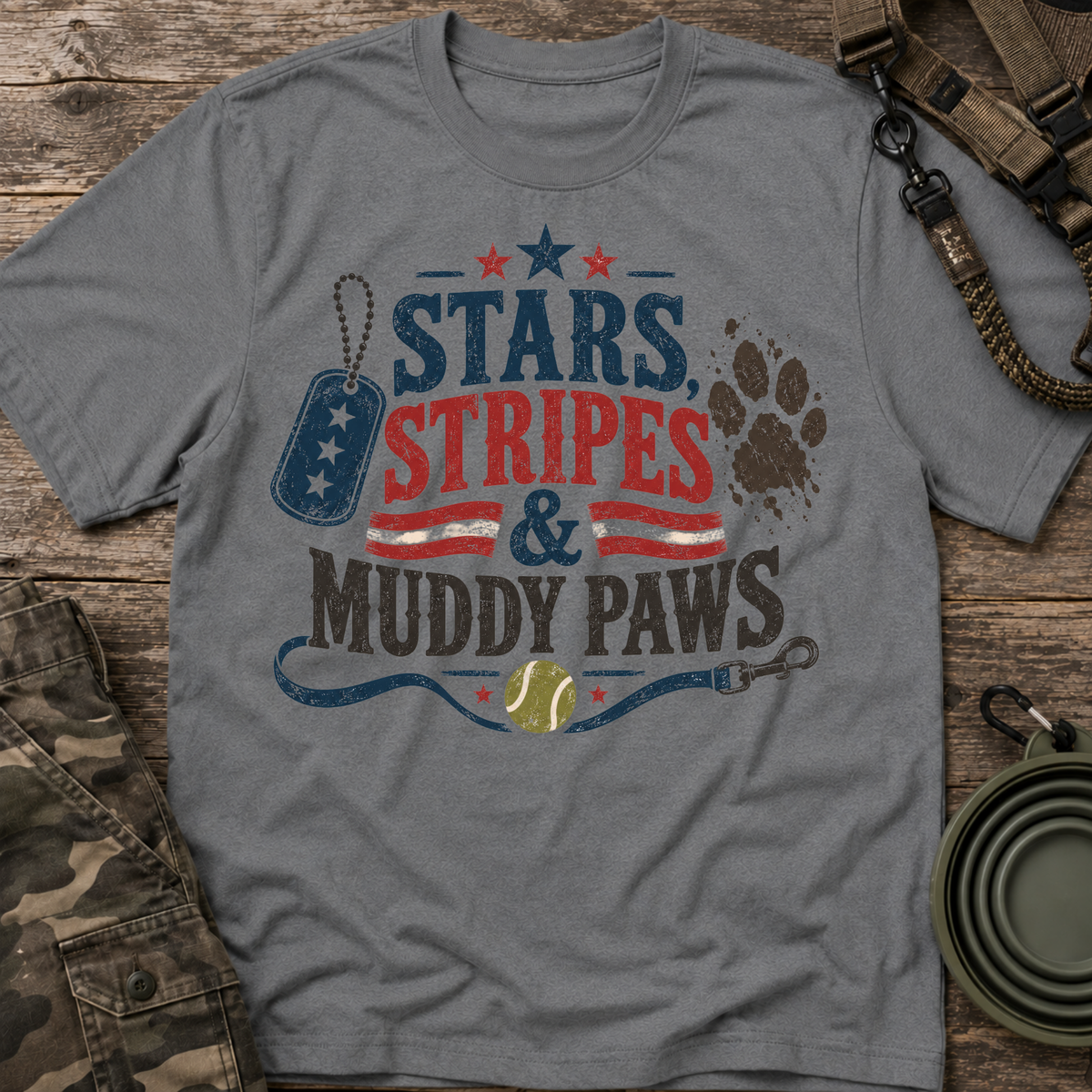 Stars, Stripes & Muddy Paws