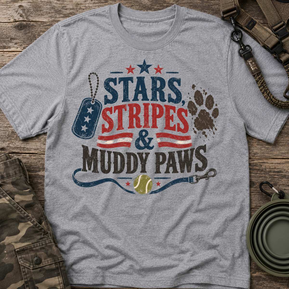 Stars, Stripes & Muddy Paws