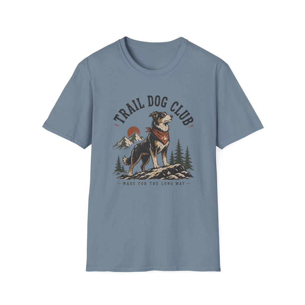Trail Dog Club T-Shirt — Outdoor Adventure Dog Graphic Tee