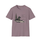 Coffee, Dogs, Outside T‑Shirt — Outdoor Labrador Camping Tee