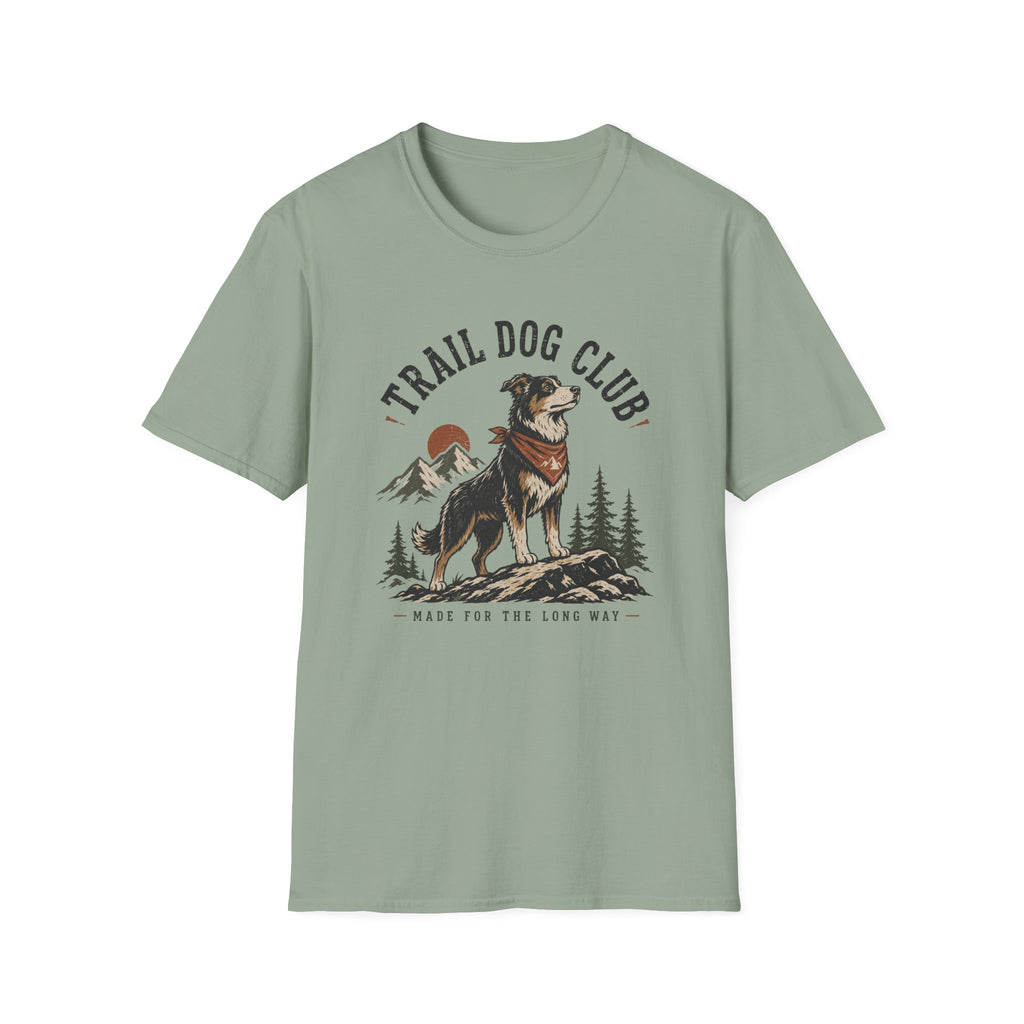 Trail Dog Club T-Shirt — Outdoor Adventure Dog Graphic Tee